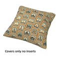 thumbnail image 3 of Throw Pillow Covers, Stamp Pattern worlds Soft Square Pillow Cases with Invisible Zipper for Couch Bed Sofa, Farmhouse Fall Home Decor 20"x20", 3 of 7