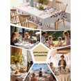 thumbnail image 5 of Orange Eucalyptus Leaves Table Cloth, Botanical Fall Rustic Beige Waterproof Tablecloth for Square Tables, Reusable Washable Fabric Table Cover for Restaurant Kitchen Dining Tables 54"x54", 5 of 6
