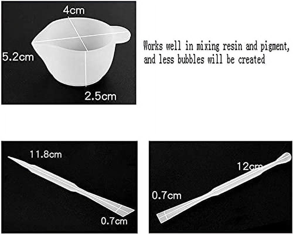 Lamp Included-10 Pieces 30ML Upgrade 1 Min Quick Cure! Hard Crystal UV Resin, UV Glue Ultraviolet Curing, Solar Cure Sunlight Activated Resin Adhesive Glue +5 Type of Silicone Resin Tool Cup Stick