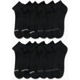 thumbnail image 3 of Pack de 12 pares de medias Reebok para hombre, corte quarter, con amortiguación, negras, 3 of 7