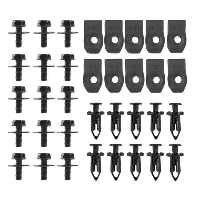 35x Engine under Cover, Body Bolts Rivet Clips Push Retainer Fastener Bumper Fit for G35 G37 Easy to Install Accessories