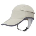 thumbnail image 3 of Baseball Cap Breathable Fisherman Cap Beach Sun Hat for Camping Travel Beach khaki, 3 of 8