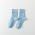 thumbnail image 2 of EnxRiUER Socks for Women Solid Color Casual Comfy Socks Stretch Walking Workout Crew Socks, 2 of 2