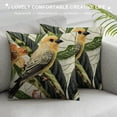 thumbnail image 3 of PRATYUS Throw Pillow Covers Tropical Paradise Birds Parrots Floral Square Home Decorative Cushion Covers Pillowcases for Outdoor Bed Sofa Bar Wedding Couch Family 20x20in, 3 of 5