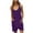 Purple, variant on Women's Plus Size Scoop Solid Neck Sleeveless Casual Short Jumpsuit Rompers With Pockets Up to 65% off