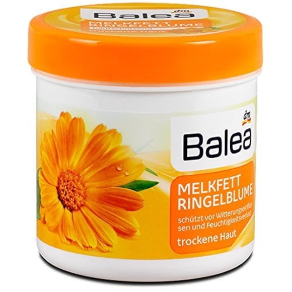 Grasa de ordeño Balea Melkfett - Gel-Crema de caléndula - con vitamina A - Protege la piel contra daños ambientales/estrés causado por el viento frío, la lluvia, etc. 250 ml / 8,45 Fl.oz