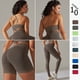 thumbnail image 3 of Ropa de yoga de cuatro piezas con alta elasticidad y espalda de belleza de color sólido, sujetador deportivo para correr, pantalones de yoga y fitness para mujer, 3 of 6