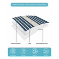 thumbnail image 5 of Navy Blue Beige Striped Full Size Down Alternative Comforter, Lightweight Comforter Quilt Bedding Set with Pillow Shams Modern Farmhouse Retro Lines All Seasons Bed Comforter Duvet Insert 78"x90", 5 of 7