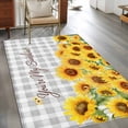 thumbnail image 2 of Yellow Sunflowers Area Rugs 3'x5', Washable Small Throw Rugs for Living Room Bedroom, Summer Floral Elegant Pastoral Checkered Indoor Outdoor Rug Non-Slip Low Pile Carpet Runner Reversible Floor Mats, 2 of 8