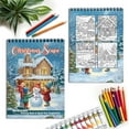 thumbnail image 6 of Netecom Christmas Scape Coloring Book for Adults, Spiral Bound, Soft Cover, 6 of 6