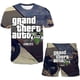 thumbnail image 1 of Verano niños juego GTA 5 ropa deportiva para bebé niña niño camisetas 2 piezas conjunto niños bebé niños 1-14 años ropa 13T Gao Jinjia LED, 1 of 2