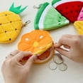 thumbnail image 3 of Flmtop Pochette de Poche Porte-Clés en Peluche Forme Fruit Orange Pastèque Sac à Main, 3 of 10