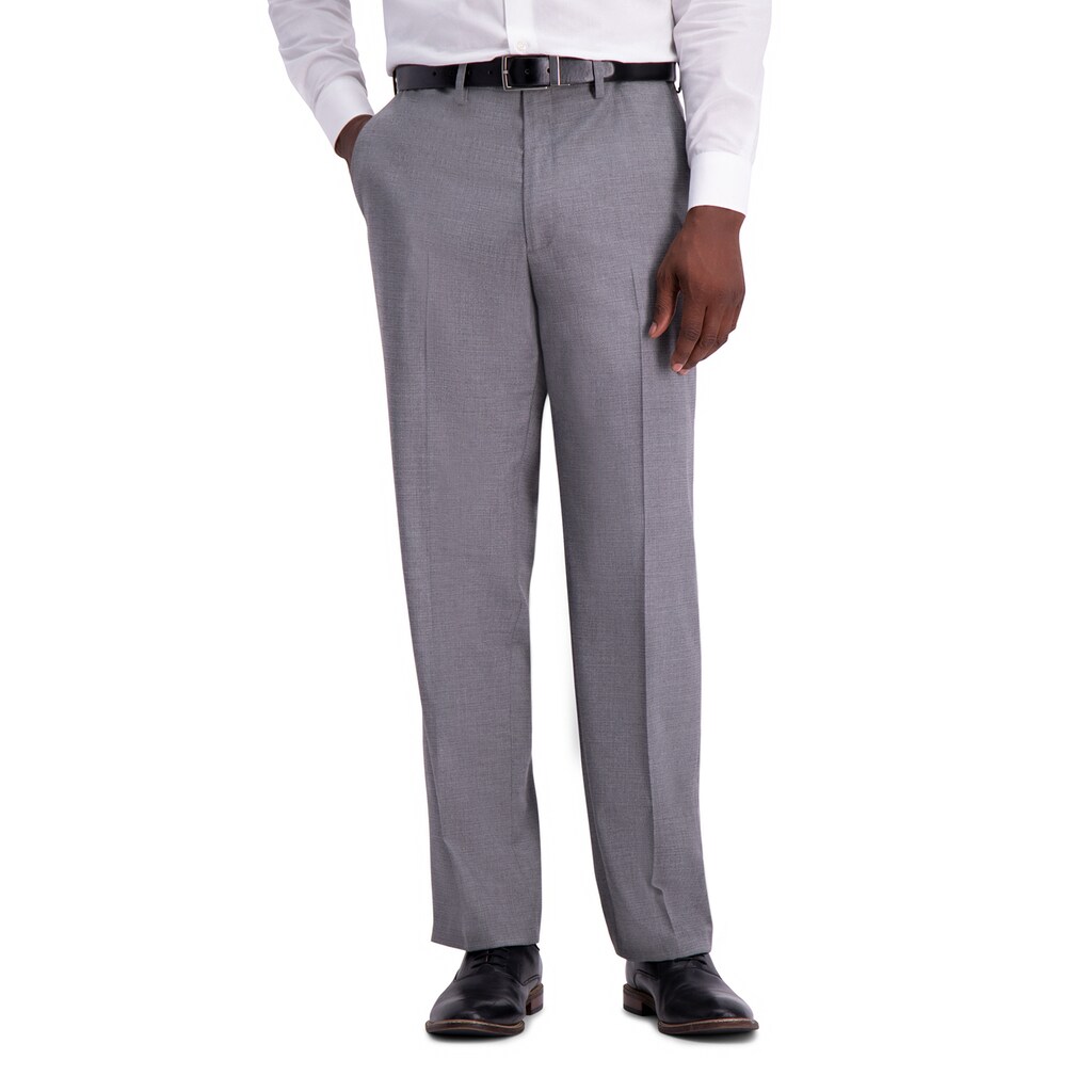 Men's J.M. Haggar Premium Classic-Fit Flat-Front Stretch Suit Pants Gray - image 1 of 6