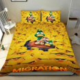 thumbnail image 1 of Migración Conjunto de sábanas temático, trío de piezas, cómodo y amigable con la piel, diseño único, regalo de decoración para el hogar para familiares, amigos y fans,173cm *218cm, 1 of 6