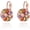 Colour, variant on Floral Leverback Earrings for Women, Gold Plated Birthstone CZ Flower Drop Earrings, Hypoallergenic Vintage Colorful Dangle Jewelry Gift