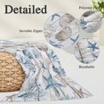 thumbnail image 3 of Ocean Coastal Throw Pillow Cover 24 x 36 Inch Decorative Pillow Cover Ocean Nautical Coral Shells Wooden Grain Lumbar Pillowcase Seasonal Rectangle Cushion Case for Couch Sofa Bed Living Room, 3 of 9