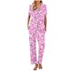thumbnail image 1 of Sexy Pijama Conjunto para las Mujeres Impreso Bolsillo Pantalones de Manga Corta, Traje Suelto Casual para el Hogar Y el Salón, 1 of 9
