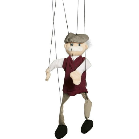 Vintage Marionette Sunny Toys WB1102 22 In. Grandpa Golfer, Marionette People Puppet ()