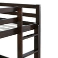 thumbnail image 4 of Alvantor Twin Over Twin Bunk Bed, Solid Rubber Wood Low Floor Bunk with Ladder, Espresso, 4 of 6