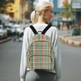 thumbnail image 7 of FORMRS Mini Backpack Purse for Women Travel Daypack Casual Shoulder Bag, Red Green Tartan Pattern, 7 of 7