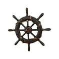 thumbnail image 1 of Nautical Boat Steering Wall Decor Figurine Craft Ship Rudder Shaped for Bathroom 34cm, 1 of 7