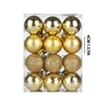 thumbnail image 2 of 24Pcs Christmas Balls Ornaments for Xmas Tree - Shatterproof Christmas Tree Decorations Christmas Ornament Balls Small Hanging Ball Gold, 1.57inch, 2 of 4