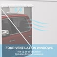 thumbnail image 5 of Carport 12x 20 ft Portable Garage,Heavy Duty Car Port Canopy with 4 Roll-Up Windows & 2 Doors, Waterproof Canopy All-Season Tarp for Car, Truck, Boat, Garden Tools, White, 5 of 9