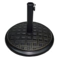 thumbnail image 6 of Oakland Living 4236-B-AB 33 lbs 18 in. Dia. Round Concrete Outdoor Patio Umbrella Stand with Basket Weave Checker Pattern, Bronze & Black, 6 of 6