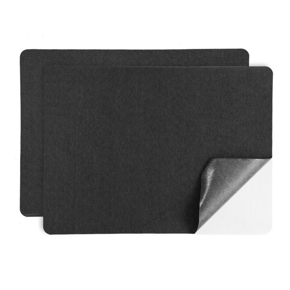 Uxcell Linen Repair Patch, 2Pcs 8 x 11 Inch Self-Adhesive Coarse Linen Fabric Repair Patches for Sofa Couch Clothes Handbag Tents Car Seats Furniture, Dark Gray