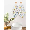 thumbnail image 2 of Easter Kitchen Dish Towels for Drying Dishes Set of 3, Spring Watercolor Bunny Eggs Daisy Flowers Waffle Weave Microfiber Hand Tea Bathroom Towels Quick Dry & Absorbent Towel 12x12, 2 of 7