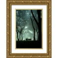 thumbnail image 1 of Octavandy 11x14 Gold Ornate Wood Framed with Double Matting Museum Art Print Titled - Oxcart Silhouette, 1 of 4