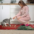 thumbnail image 4 of Christmas Kitchen Rug Set of 2 Anti Fatigue Kitchen Mats for Floor,Red Christmas Winter Rustic Tree Kitchen Rugs and Mats for Bathroom,Room Farmhouse (47x17+30x17in), 4 of 6