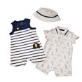 thumbnail image 1 of Little Me 3 Piece Baby Outfits and Hat Set (Grey, 9 Months), 1 of 1