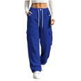 thumbnail image 7 of YuXingFu Womens Cargo Pants Women Plus Size Loose Dress Pants - Pocket Casual Blue S, 7 of 7