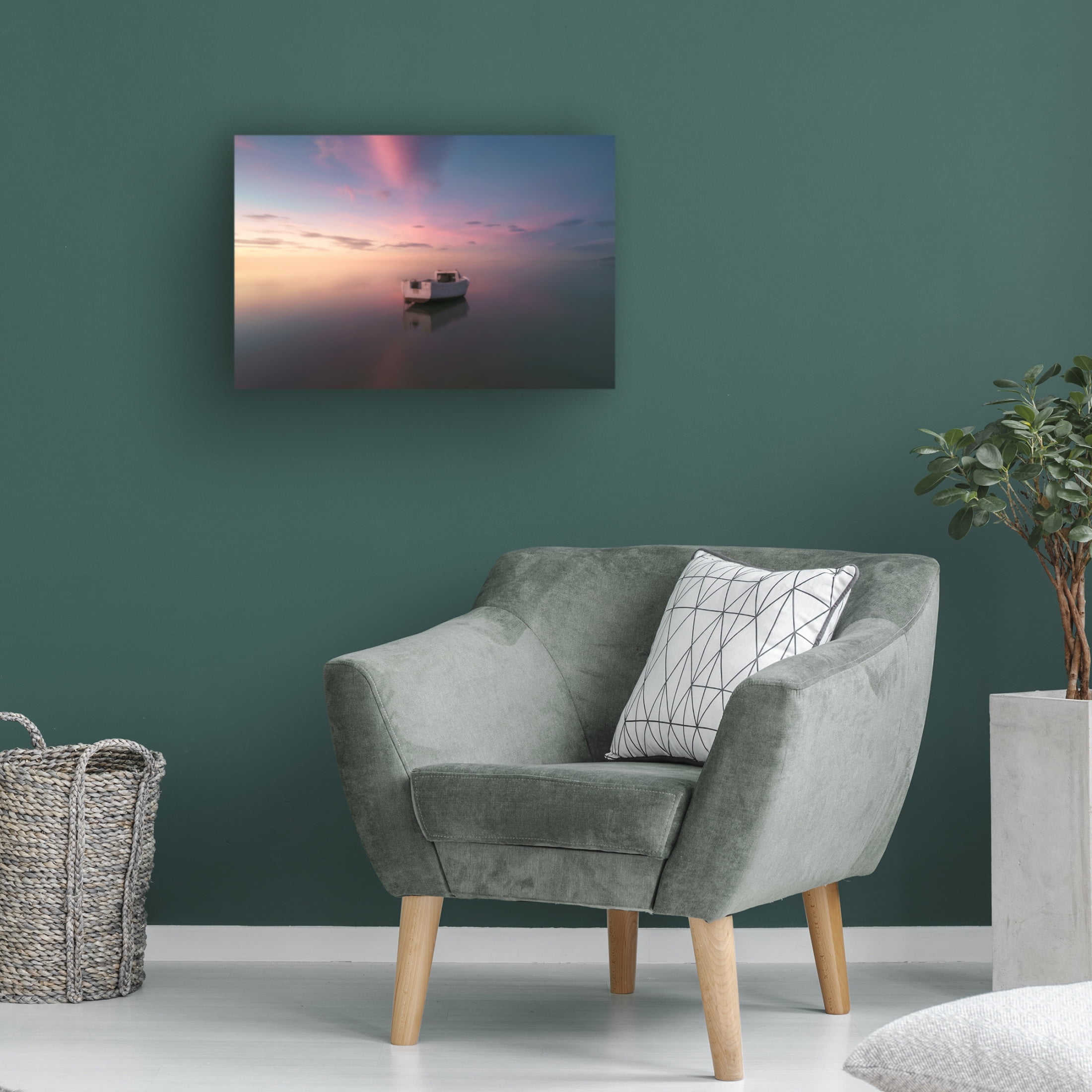 Canvas Wall Art - joanaduenas  'Tarragona Delta Del Ebre Alone' Wall Art for Living Room, Bedroom, or Office Décor by Trademark Fine Art - 24 x 16 Inches