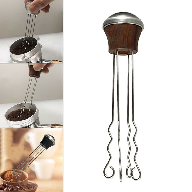 Espresso Coffee Stirrer，Wood Handle Needle Coffee Powder Stirring Tool