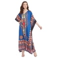 thumbnail image 2 of Gypsie Blu Plus Size Kaftan Dress for Women Printed Loose Maxi Kimono Style Long Caftan Maxi Sleepwear Online, 2 of 7