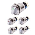 thumbnail image 2 of BTOER 19mm Rotary Switch Latching Stainless Steel LED Light 3 Position 2NO2NC, 2 of 8