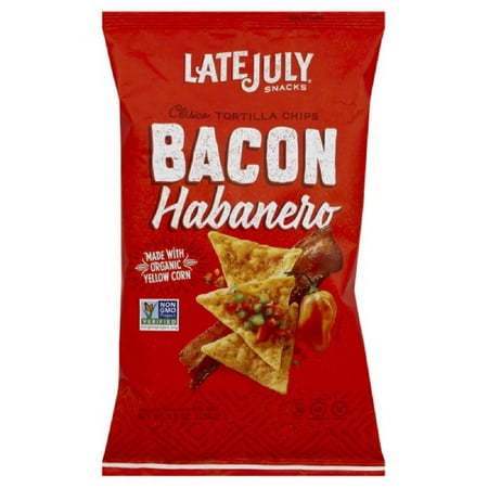 - Late July Bacon Habanero Clasico Tortilla Chips, 5.5 Oz (Pack of 12)