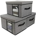 thumbnail image 1 of Large Foldable Storage Bins with Lids Fabric Decorative Storage Box Cubes Organizer Containers 1pcs, 1 of 2