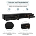 thumbnail image 5 of TV Stand with 4 Drawers, Modern Entertainment Center, Atumon TV Stand for 90" TVs, Television Console with 2 Fluted Glass Doors, Living Room TV Stand Furniture, 86.6"L x 15.7"W x 12.8"H, Black, 5 of 10