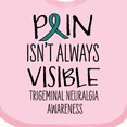 thumbnail image 4 of Inktastic Trigeminal Neuralgia Awareness Pain Isn't Always Visible Boys or Girls Baby Bib, 4 of 4