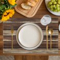 thumbnail image 4 of Brown Wooden Placemats Set of 4, Vintage Farmhouse Retro Art Placemats for Dining Table, Place Mats for Kitchen Tabletop, Waterproof Wipeable Dining Table Mats Set, 4 of 9