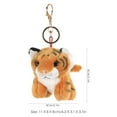 thumbnail image 2 of Plush Tiger Shape Keychain 1 Set Stuffed Tiger Keyring Hanging Decoration Bag Pendant, 2 of 9