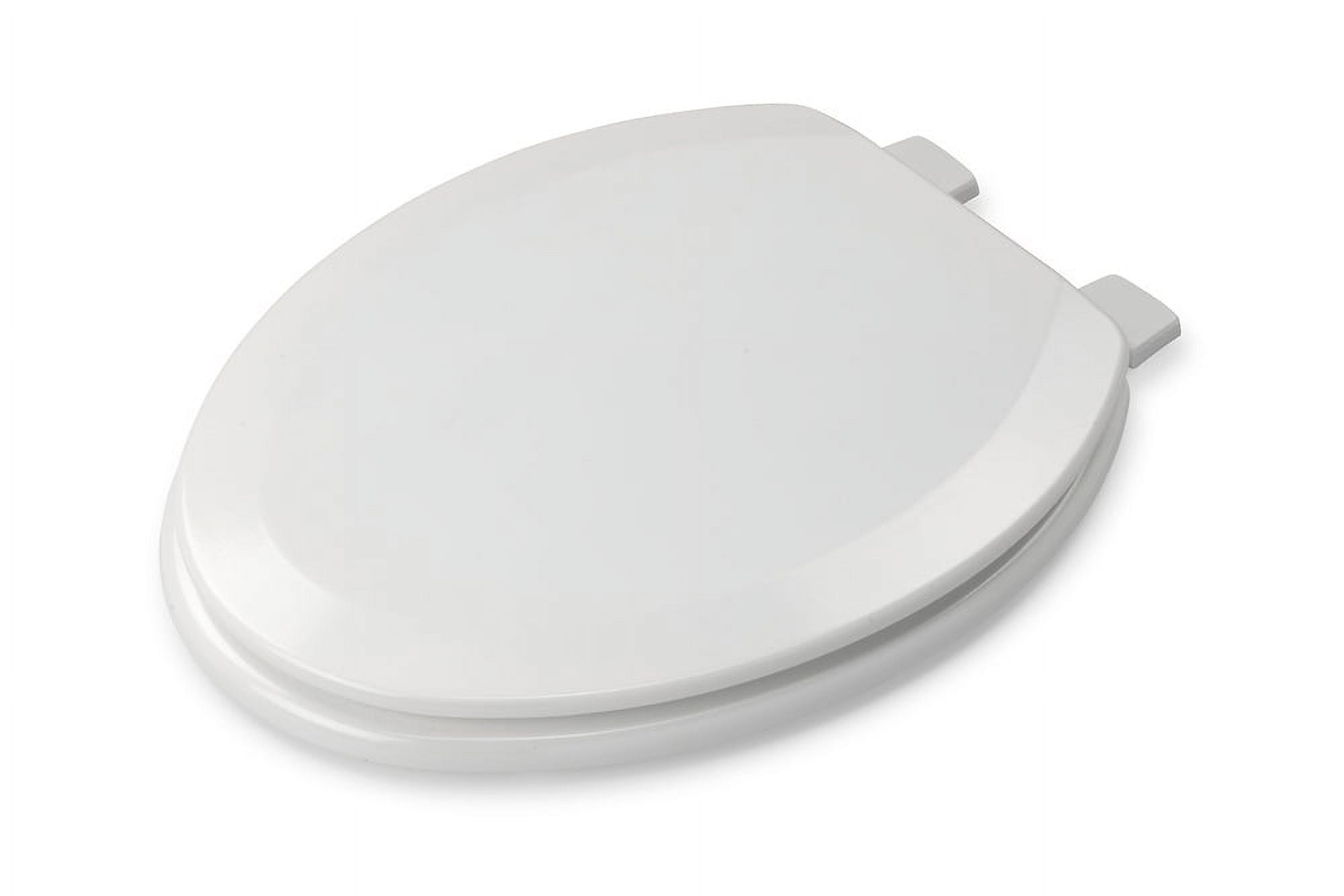Croydex  19" Tanner Elongated Stick -Tight™ Wood Toilet Seat