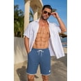thumbnail image 3 of COOFANDY Sweat Shorts Men 9 inch Cotton Waffle Shorts Summer Fashion Pull on Lounge Beach Shorts, 3 of 6