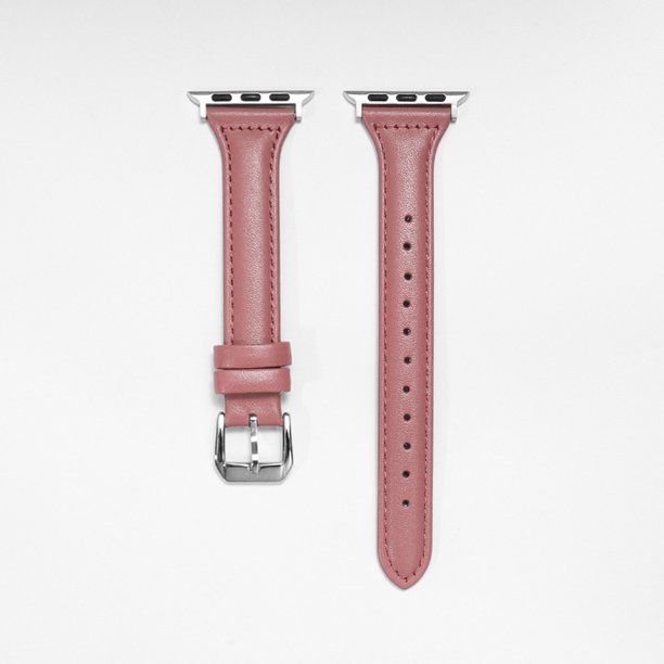 Adecuado para correa de iwatch 4/5/6/7/8ultra Apple Primera capa de cuero Correa de cintura pequeña para hombre Cuero fino delgado