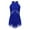 Blue, variant on CHICTRY Kids Girls Shiny Rhinestone Tassel Latin Dance Dress Halter Ice Skating Leotard Dresses Modern Jazz Lyrical Dancewear Burgundy 6