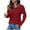 Red, variant on ZUKMRJPC Women's V Neck Sweater Long Sleeve Solid Color Slim Fit Pullover Sweater Lightweight Fall Winter Chunky Knit Warm Tops