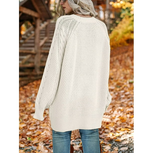 MOSHU Oversized Sweaters for Women Cable Knit Chunky MOSHU Oversized Sweaters for Women Cable Knit Chunky